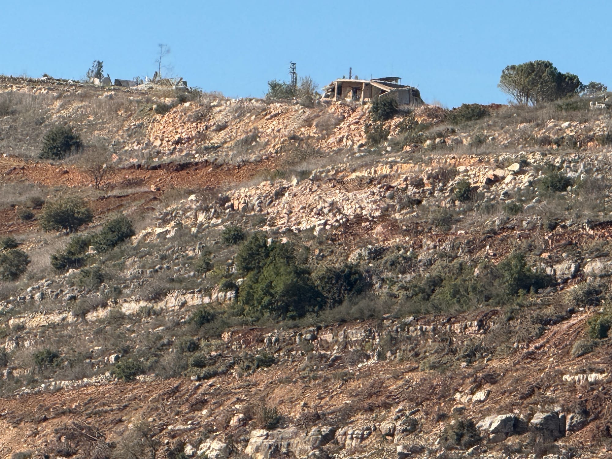 Name: Ruins of the village of Hula in southern LebanonDescription: The village is located on the Nabatia ridge west of Moshav Margaliot. Hezbollah members harassed Moshav Margaliot and the workers in its orchards with rocket fire from it. It was destroyed in an IDF operation in December 2024.