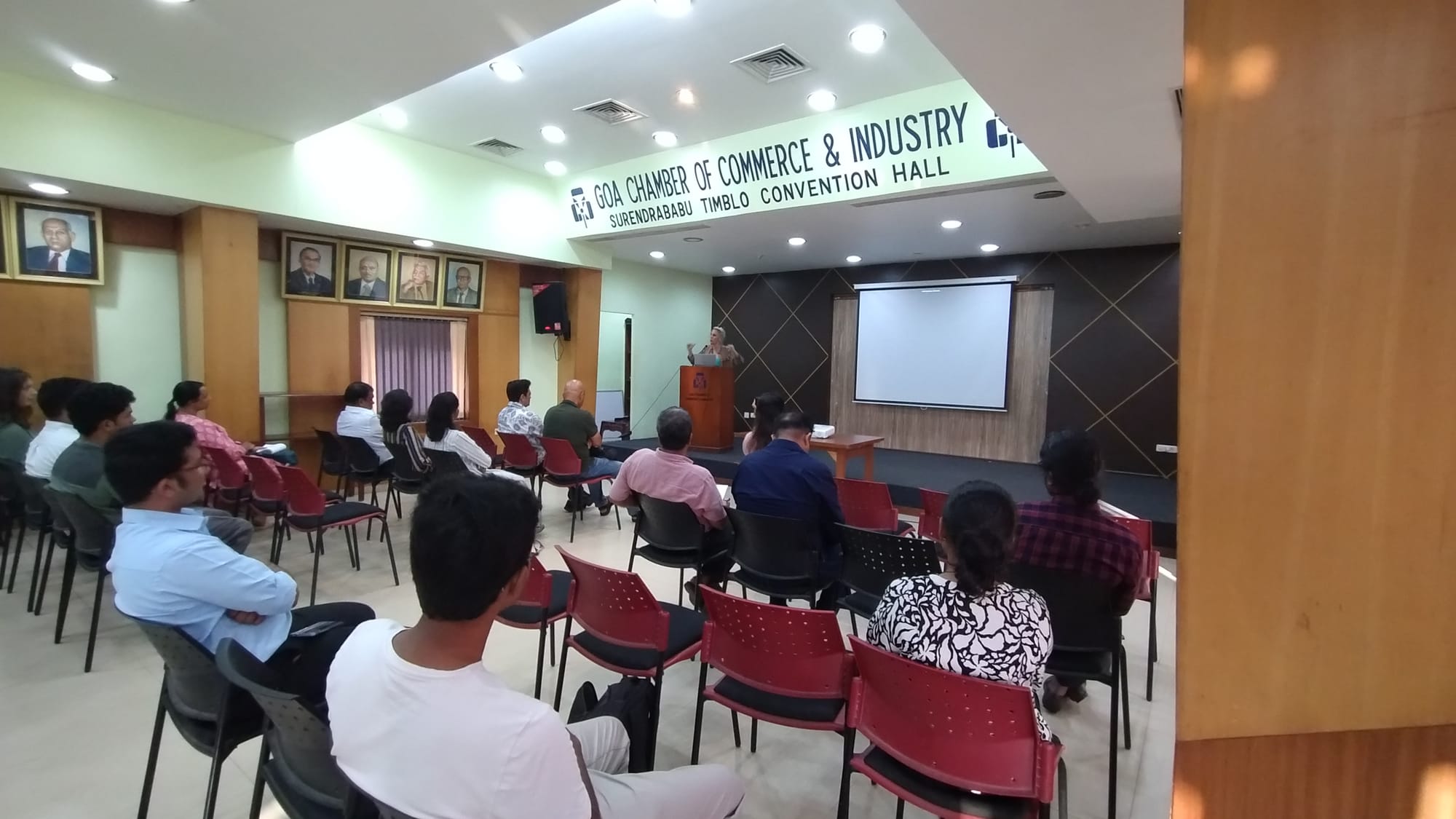 At the Goa Chambers of Commerce and Industry Hall, Panjim, Goa