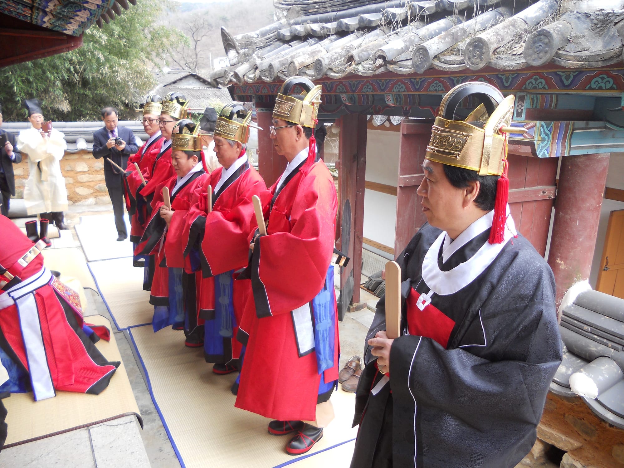 Photo taken on March 20, 2016 during the Chunbun Ancestral Rite held in the Balhae Village.