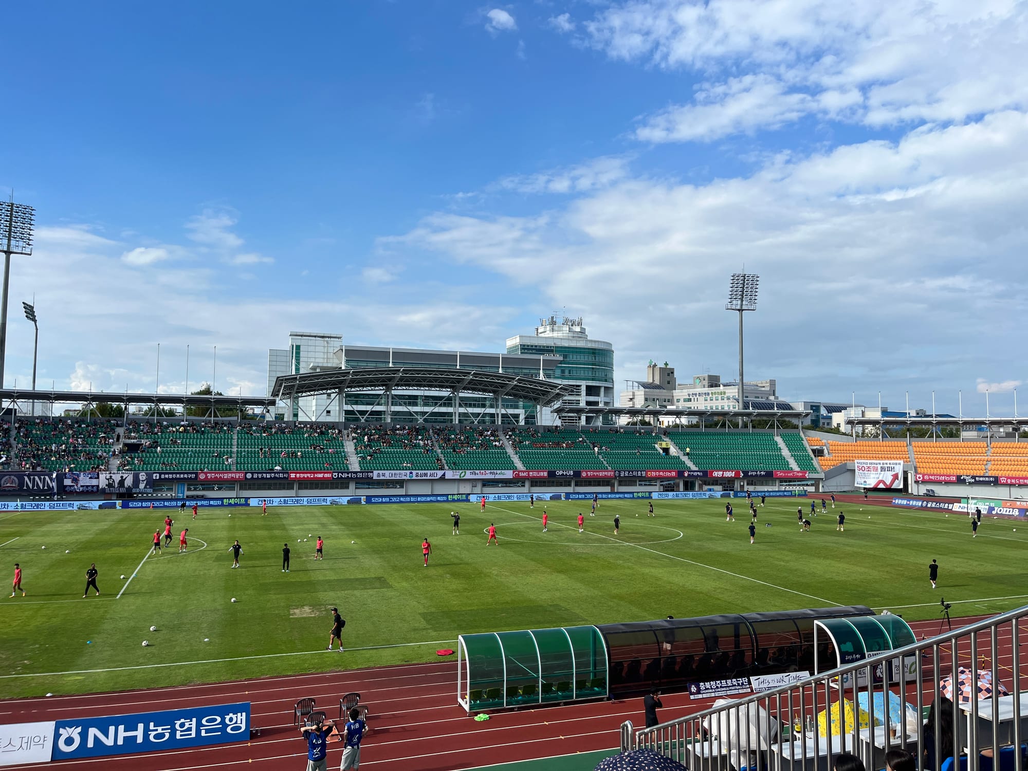 View of pitch at Cheongju Stadium, home of Chungbuk Cheongju FC