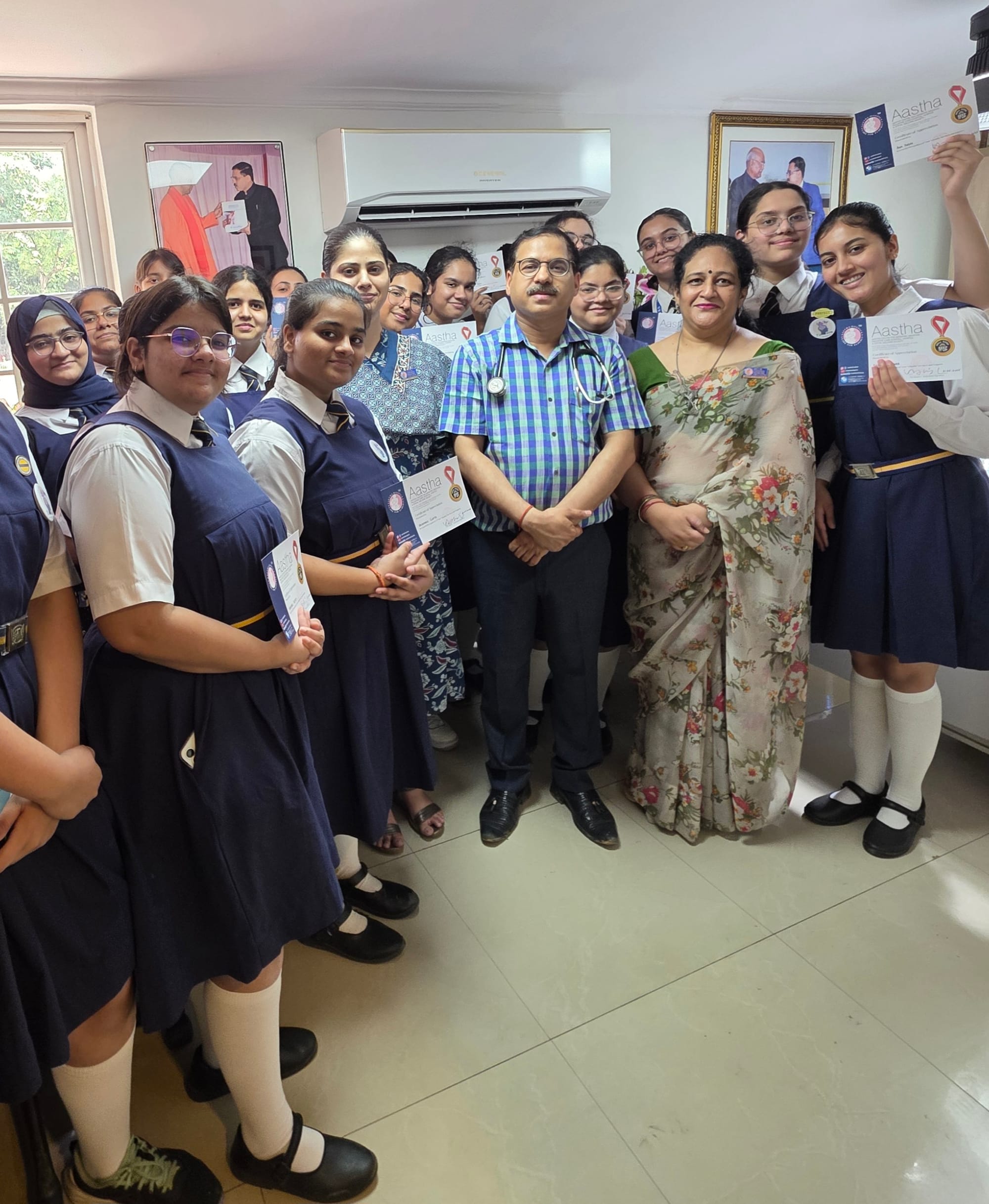 Today, Dr. Abhishek Shukla warmly welcomed students from La Martiniere Girls' College, Lucknow, to Aastha Centre for Geriatric Medicine, Palliative Care Hospital, Hospice & Social Welfare Society. In an enriching and thought-provoking session, he introduced the concept of a "good death" one that is peaceful, dignified, pain-free, and in alignment with the individual’s values and wishes. He emphasized that in palliative care, death is not seen as a failure, but rather as a natural culmination of life. Dr. Shukla encouraged the students to see death not with fear, but with understanding and compassion, especially when curative treatment is no longer beneficial.
He also introduced the important distinction between chronological age and morphological (biological) age. Chronological age is simply the number of years a person has lived, while morphological age reflects the actual condition of the body and mind. Dr. Shukla explained how unhealthy lifestyle choices, such as poor diet, lack of exercise, stress, and substance abuse, can accelerate ageing, making a person biologically older than their chronological age. This insight helped students understand the urgent need to focus on preventive care and holistic well-being from an early age.
A significant part of his discussion centered on society’s growing reluctance to accept death. Dr. Shukla observed how, in today’s medicalized world, death is often seen as something to be fought at all costs, leading to excessive interventions even when they no longer offer comfort or cure. He urged the students to reflect on the ethical dimension of end-of-life care, emphasizing the importance of knowing when to shift the focus from prolonging life to ensuring quality of life. In doing so, he highlighted the role of empathy, communication, and courage in delivering compassionate geriatric and palliative care.

AasthaCares #GoodDeath #PalliativeCare #GeriatricCare #EndOfLifeCare #AgingGracefully #HolisticHealth #CompassionInCare #LaMartiniereGirlsCollege #AasthaGeriatricCentre #DignityInDeath #MorphologicalAge #HealthAwareness #LifestyleAndAging