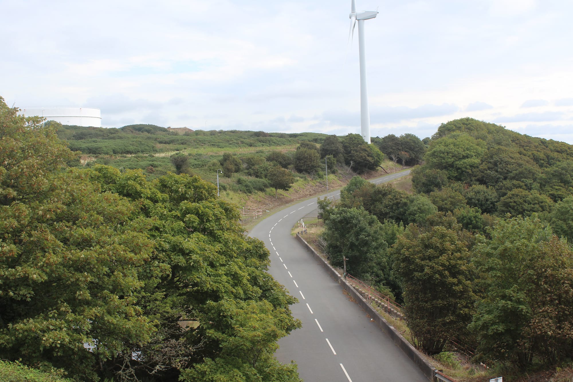 East Perimeter Road and turbine, LNG terminal
