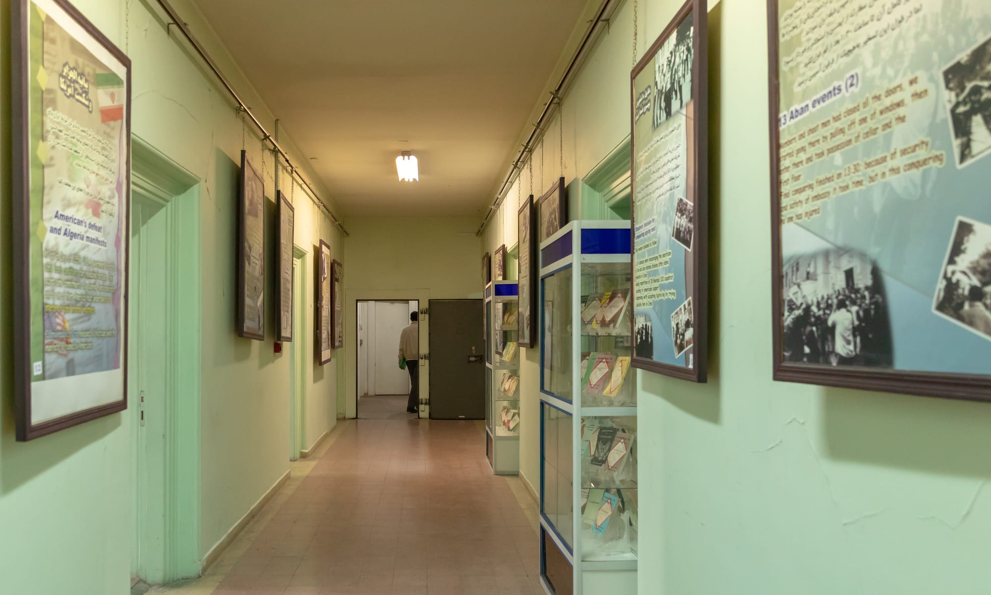 The Embassy of the United States of America in Tehran was the United States of America's diplomatic mission in the Imperial State of Iran. Direct bilateral diplomatic relations between the two governments were severed following the Iranian Revolution in 1979, and the subsequent seizure of the embassy in November 1979.
The US diplomatic mission has been defunct and the building has not been used by the U.S. since the Iran hostage crisis of 1979. The name currently given to the compound by many Iranians is variously translated as "espionage den," "den of espionage", and "nest of spies".(Wikipedia)
CNN: <a href="https://edition.cnn.com/2015/06/30/middleeast/iran-us-embassy/index.html" rel="nofollow">edition.cnn.com/2015/06/30/middleeast/iran-us-embassy/ind...</a>