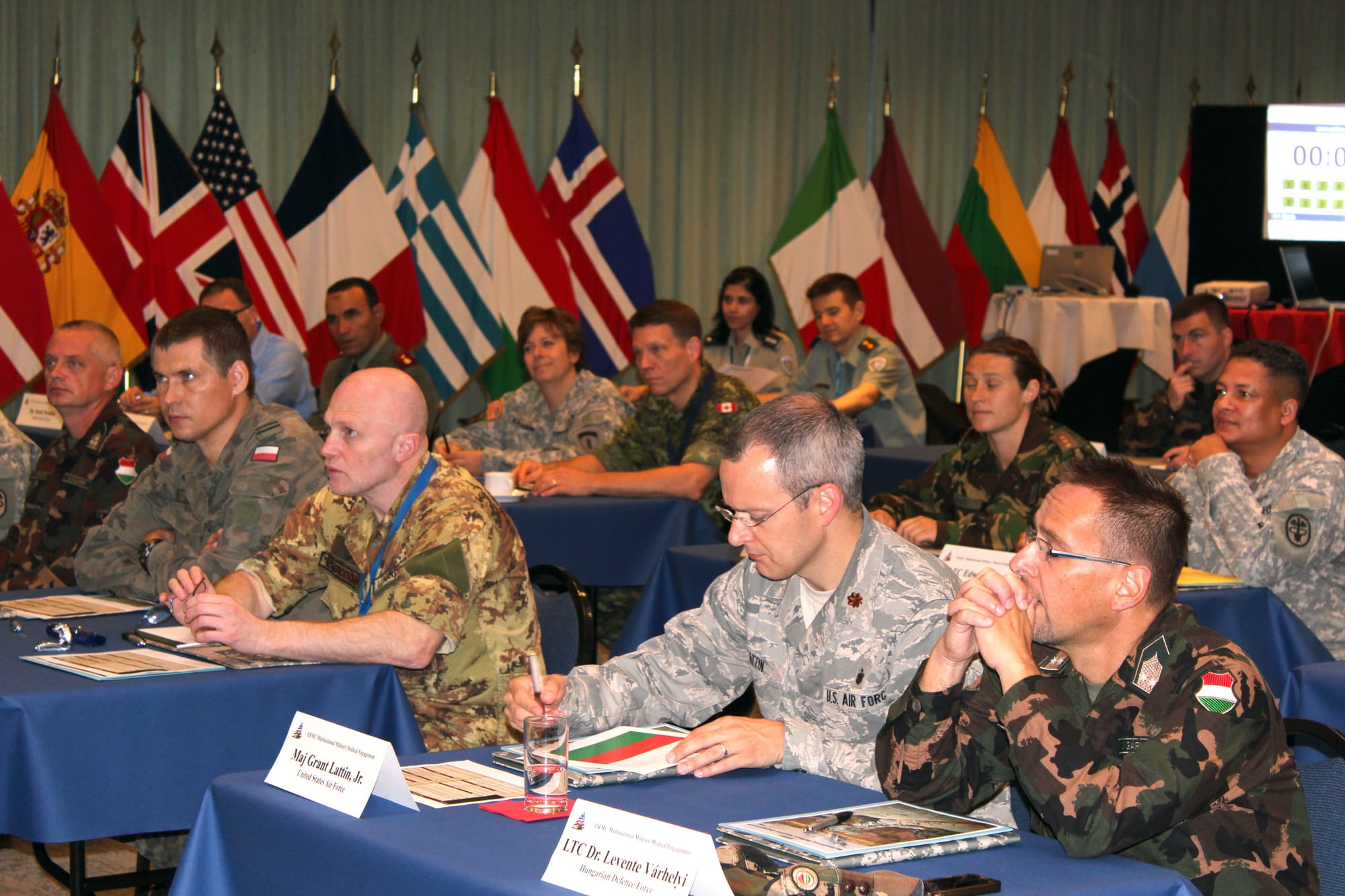 Military medical professionals from nine different countries came together for the Multinational Military Medical Engagement at Supreme Headquarters Allied Powers Europe in Mons, Belgium, Sept 8 and 9. Topics discussed ran the gamut from medical lessons learned during the last 13 years of combat operations in Iraq and Afghanistan, to infectious disease and eye care issues, to the Tunisian Ministry of Defense’s humanitarian response to the Libya crisis.