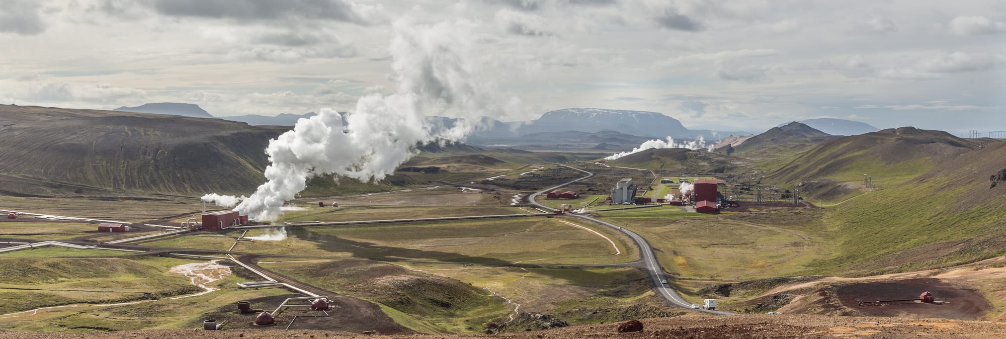 Krafla Power Station, located in the Krafla caldera, northern Iceland.