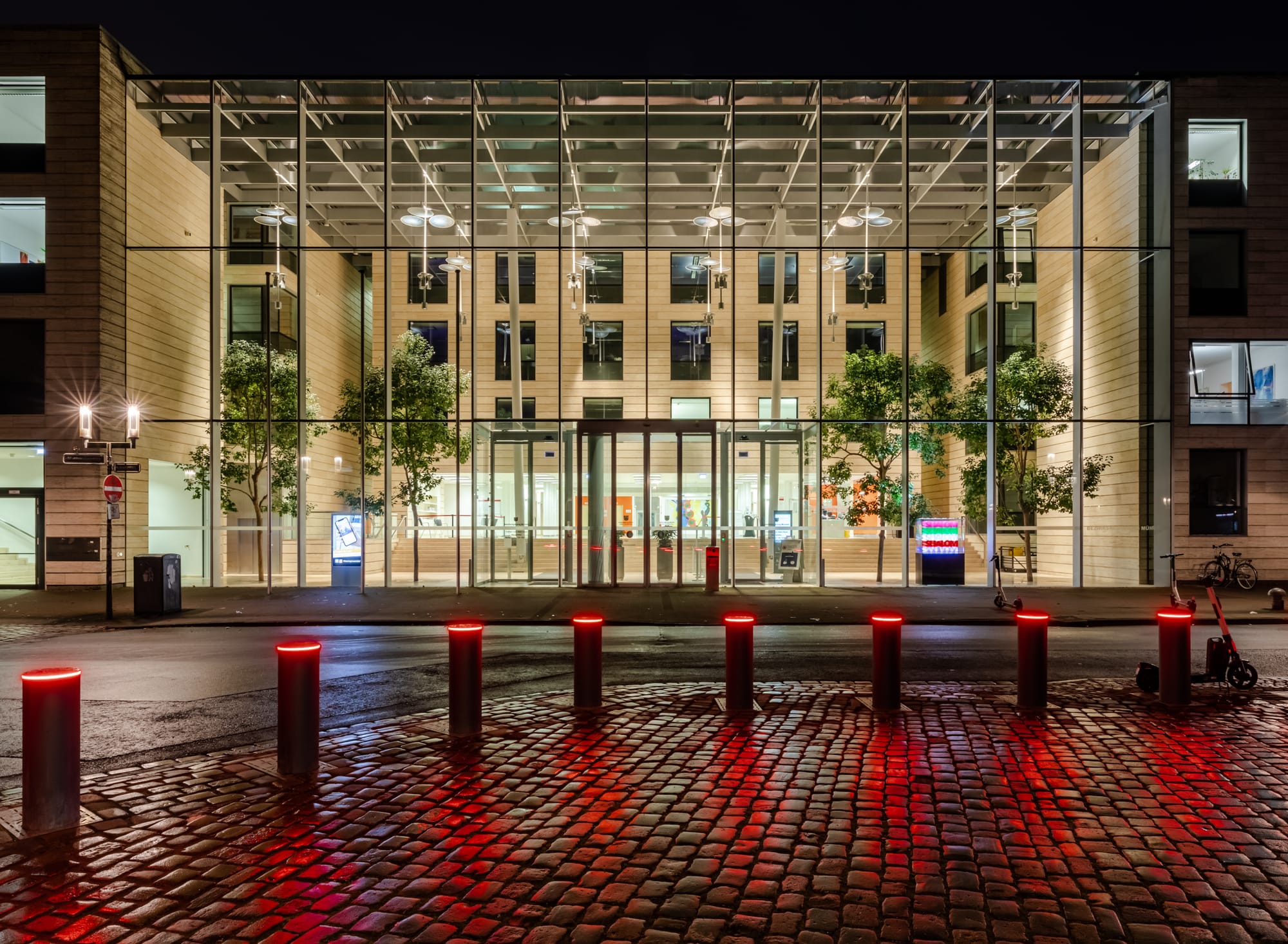 Freiherr-vom-Stein-Haus (district government) on Domplatz in Münster, North Rhine-Westphalia, GermanyThe Freiherr vom Stein House on Domplatz in Münster was built between 1753 and 1757 as a Baroque aristocratic palace for Johann Heinrich von Droste zu Vischering. The impressive sandstone façade and spacious interior layout reflect the influence of the Westphalian aristocracy in the 18th century.The house is named after Freiherr vom Stein, who resided here in 1816/17 as president of the newly created Prussian province of Westphalia. During this time, he implemented significant administrative reforms that modernized Prussia.Today, the Münster district government is the state authority for the Münsterland region. It coordinates tasks such as school supervision, local government supervision, environmental and regional planning. The historic building continues to serve as the administrative headquarters, combining Baroque architecture with modern state administration.