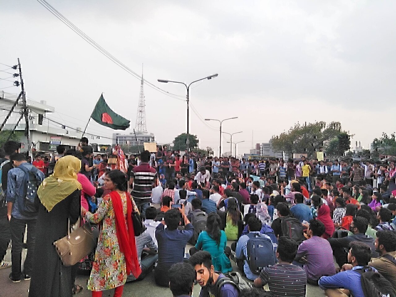 Students of Bangladesh demanding reforms in the quota system in public service, April 2018.