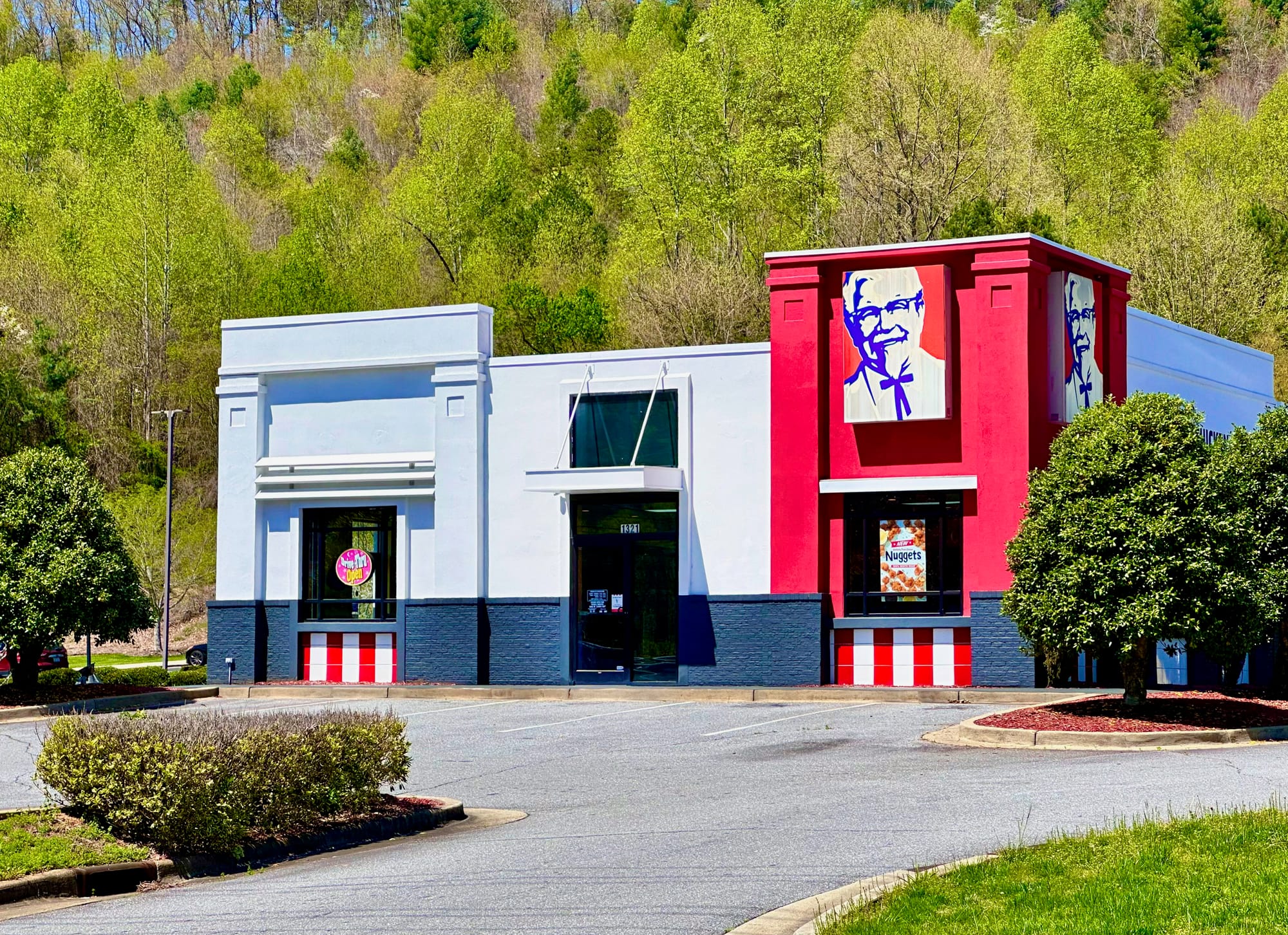 A modern KFC restaurant in Murphy, North Carolina