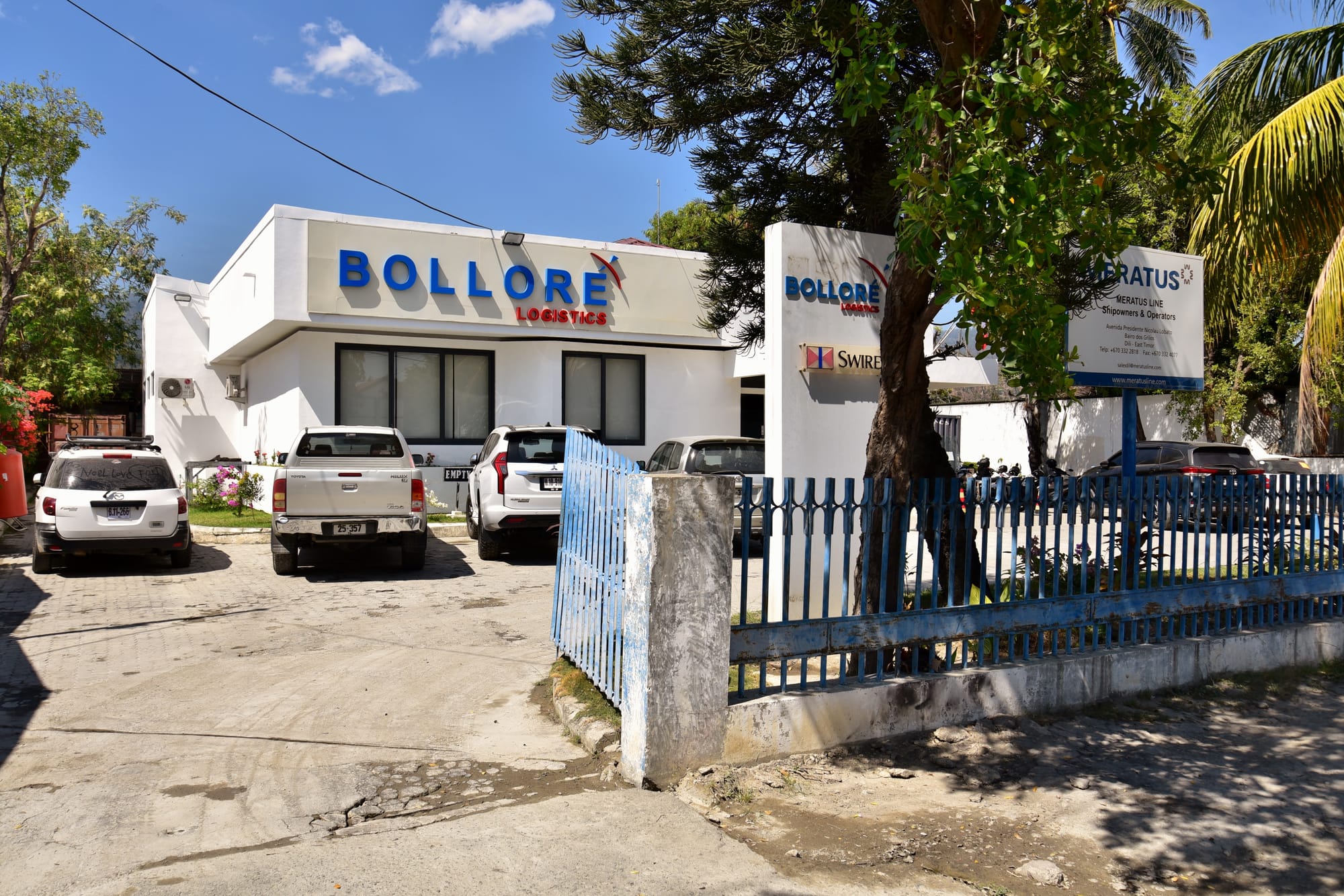 View of the Bolloré Logistics office in Rua 30 de Agosto, Gricenfor, Dili, East Timor