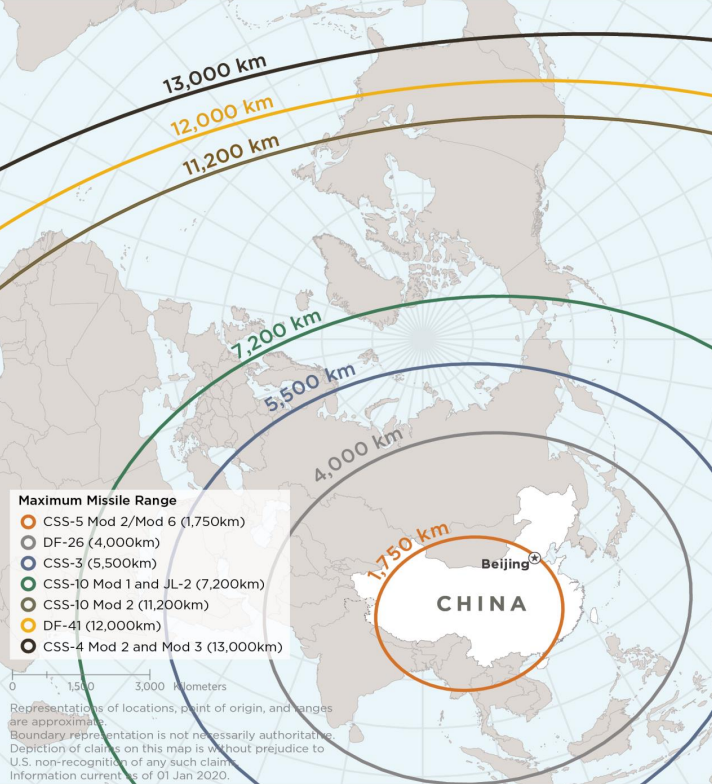 China Nuclear Ballistic Missile Ranges
OFFICE OF THE SECRETARY OF DEFENSE
Annual Report to Congress: Military and Security Developments Involving the People’s Republic of China