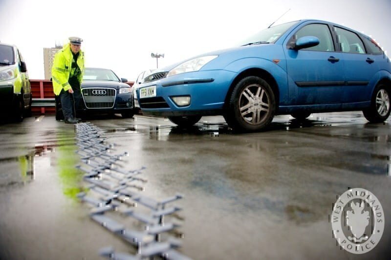 This photo shows one of our Traffic officers demonstrating a stinger device.
For more information about our Traffic unit, please follow @trafficwmp on Twitter.