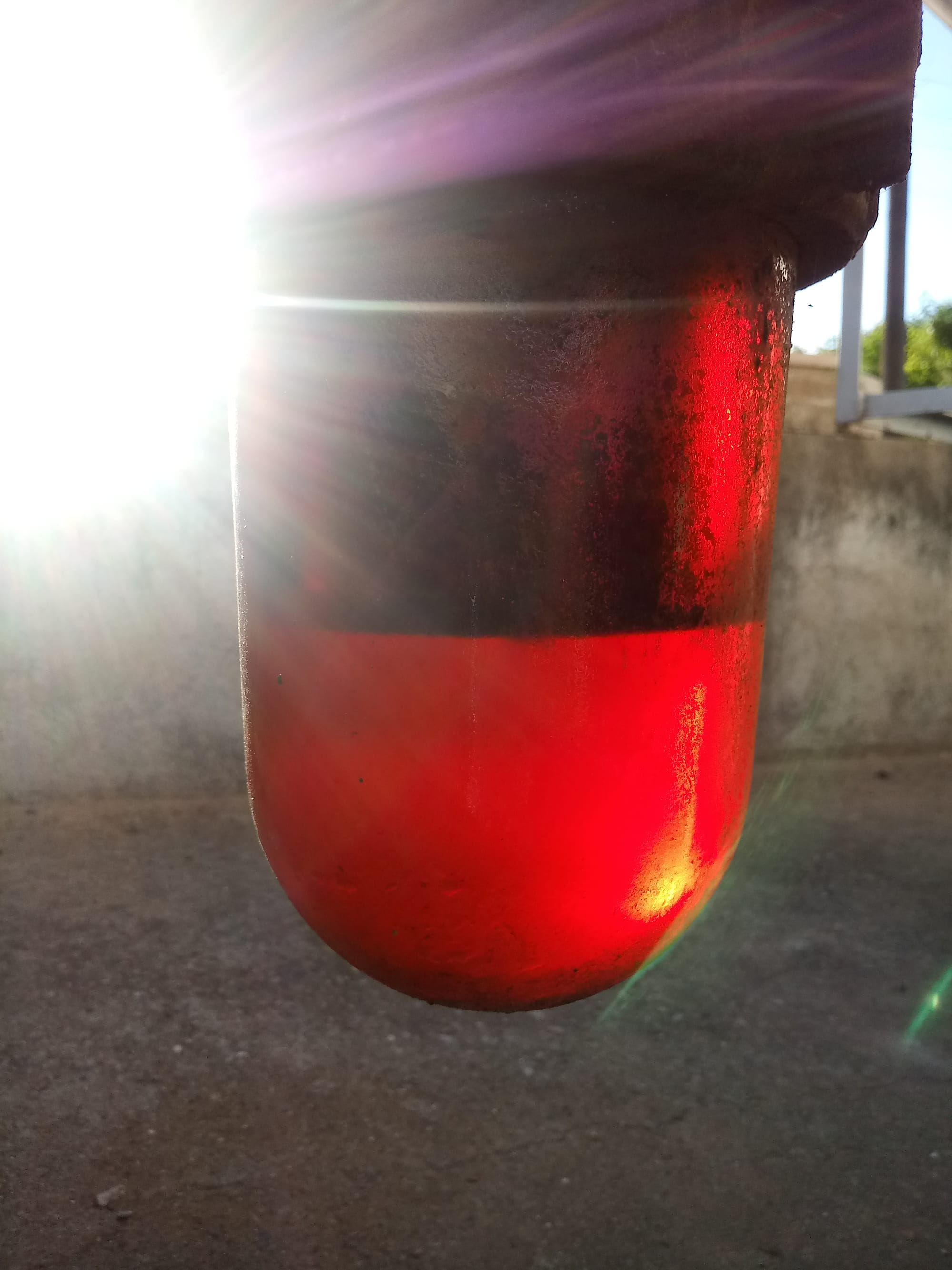 I photographed this Diesel Oil sample on a tank/pump, it looks beautiful in the sunlight.
