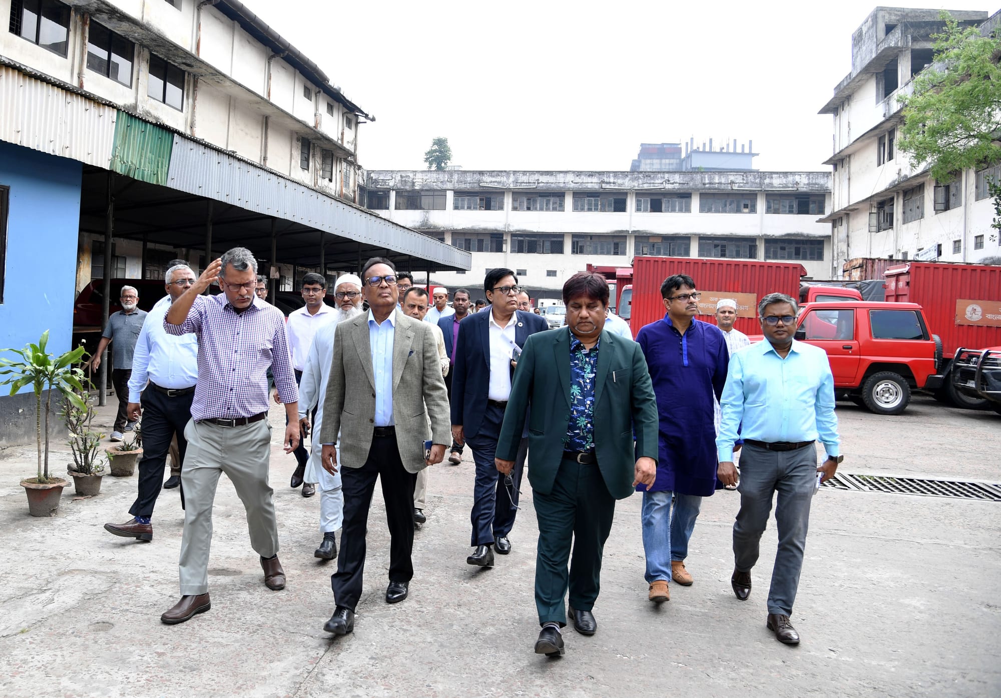 Fakir Mahbub Anam, the Minister of Post, Telecommunications, Information Technology, and Science and Technology, visited the GPO in Dhaka on Saturday, March 14, 2026.