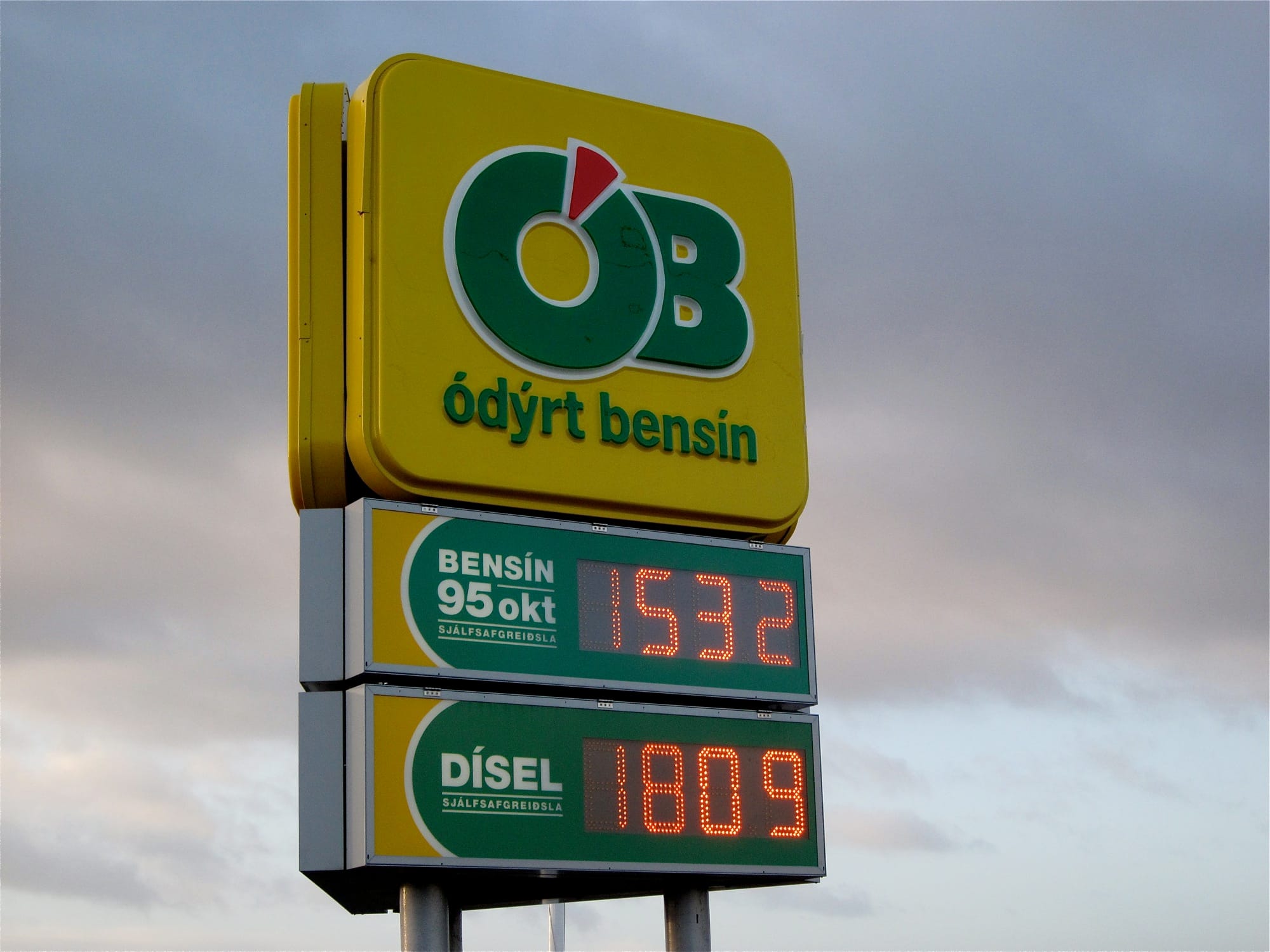 Those are in kronur per liter- let's see who can do the math...