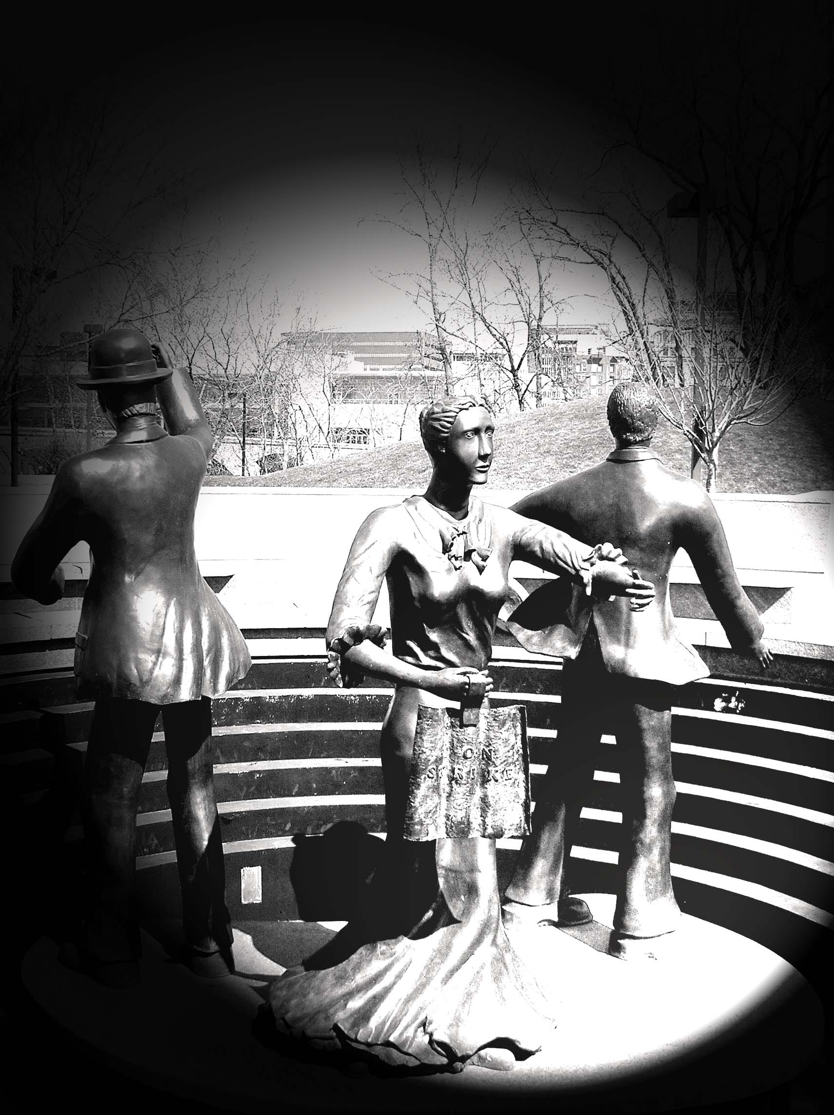 Statue commemorating women in the Labor movement...outside Ford Museum in Grand Rapids, MI