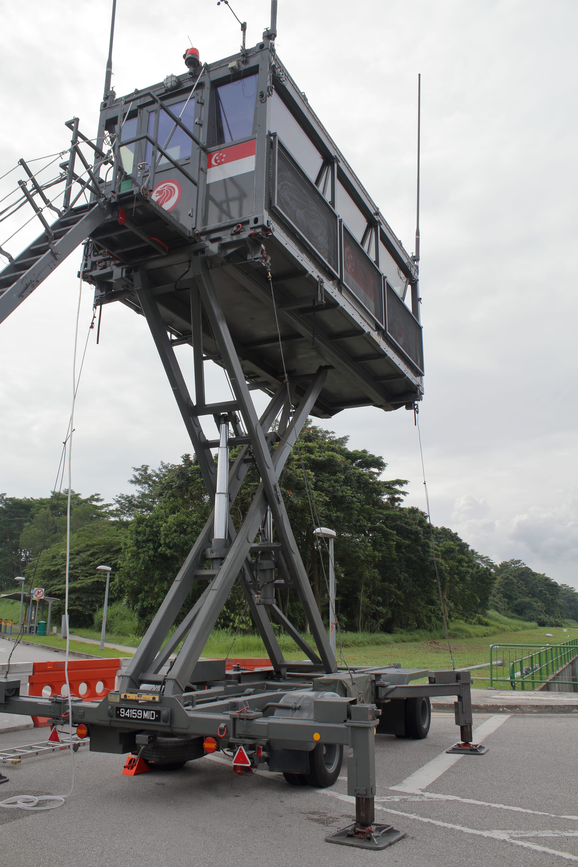 Mobile Air Traffic Control (MATC) from the Republic of Singapore Air Force deployed during Exercise Torrent 2016 at Lim Chu Kang Road.
