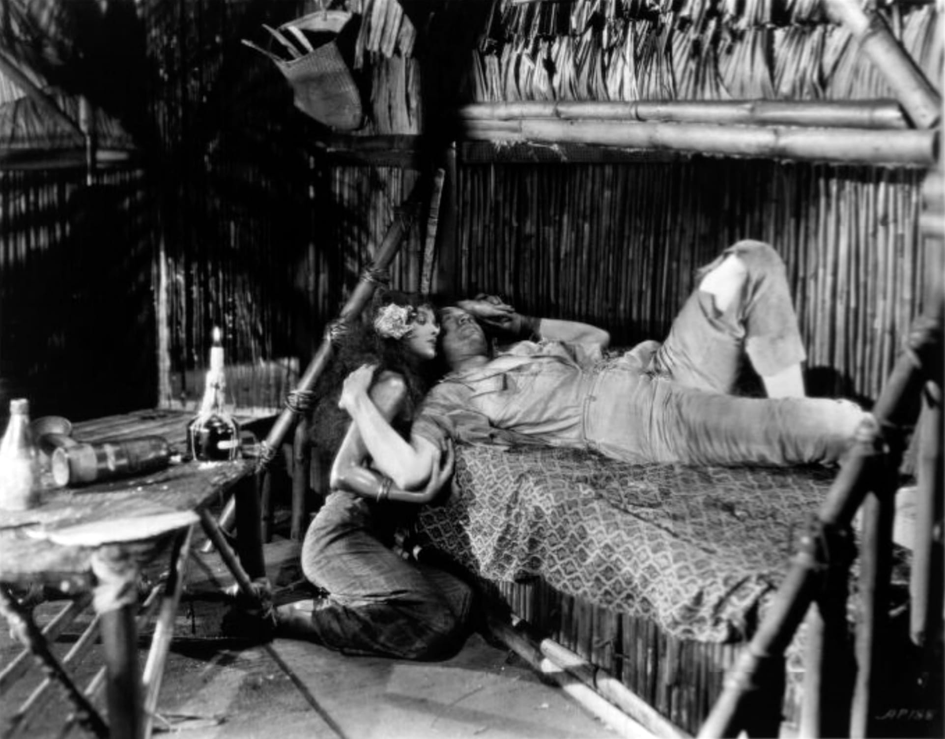 Myrna Loy (left) and Monte Blue in Across the Pacific