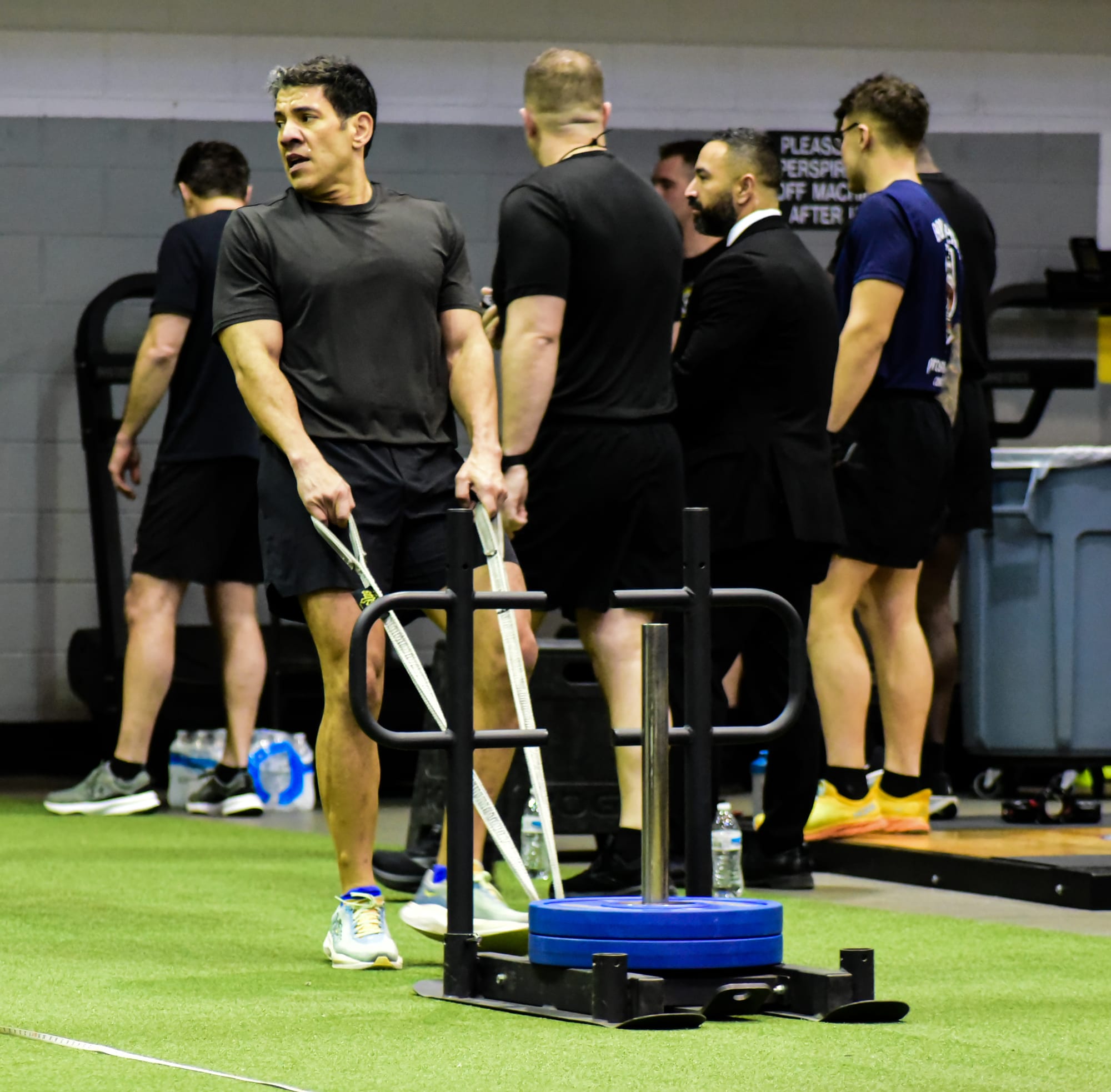 United States Secretary of War Pete Hegseth and Japanese Minister of Defense Shinjiro Koizumi conduct joint physical training with U.S. service members at Joint Base Myer–Henderson Hall, Va., Jan. 15, 2026. Their respective staff members joined them for a round‑robin physical training event emphasizing bilateral cooperation, readiness, and interoperability with Soldiers of the 3d U.S. Infantry Regiment (The Old Guard) and Marines assigned to the installation. (U.S. Army photo by Staff Sgt. Antony J. Martinez)