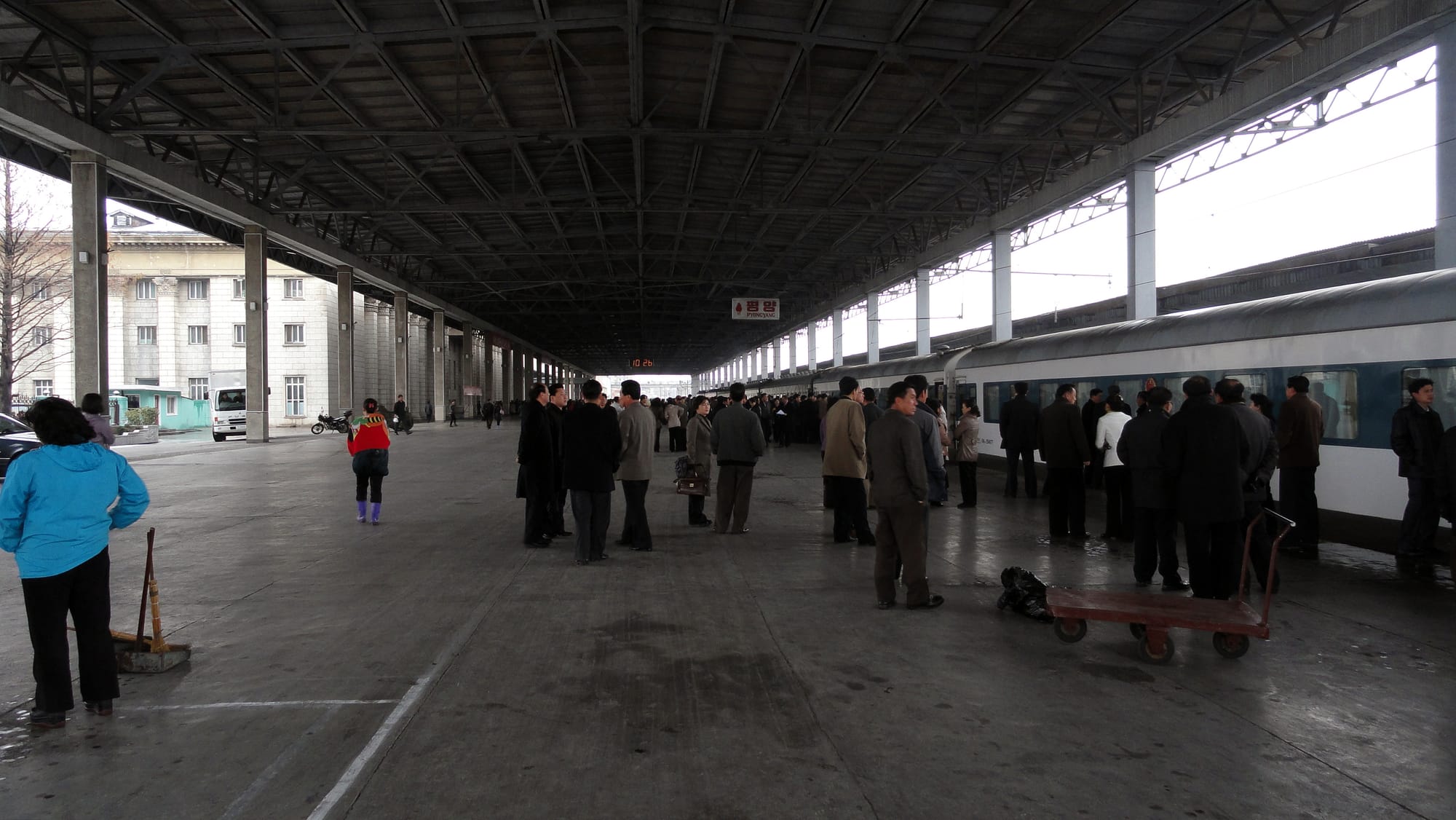 Pyongyang Railway Station platform, Pyongyang, North Korea (DPRK)