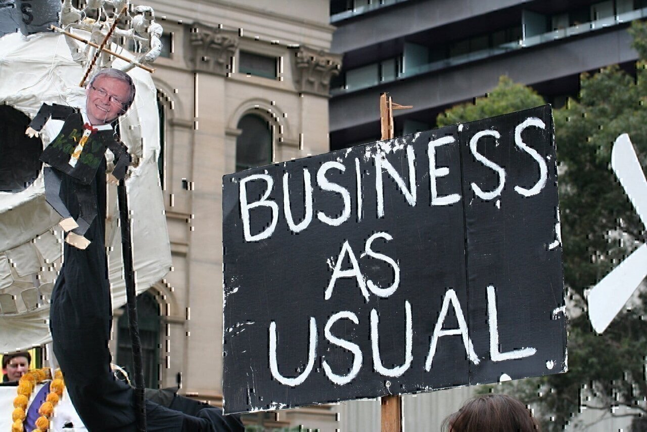 On June 13, 2009 thousands of people rallied for action on Climate Change. On a cold and bleak Melbourne winter day thousands gathered at the State Library where they heard from Greens Senator Bob Brown and 'Climate Codered' author and climate activist David Spratt, and other speakers. Leaving the State Library, people marched down Swanston Street to the front of the Melbourne Town Hall where the crowd was asked to do a sitdown protest. Inside the Town Hall the Victorian State Conference of the Australian Labor Party was meeting. A woman from Tuvalu spoke on the rising seas threat to her country and other low lying nations. Damien Lawson, National Climate Change Co-ordinator for Friends of the Earth spoke on the need for a campaign of popular civil disobedience if politicians continue taking no action or ineffectual action to rapidly decrease carbon emissions. The march then continued to Treasury Gardens.
See Videos of speeches outside the Town Hall and in the Treasury Gardens at <a href="http://www.engagemedia.org/Members/takver/videos" rel="nofollow">Engagemedia</a> or on my Youtube channel:

* <a href="https://www.youtube.com/watch?v=kVwgY9miZAA" rel="nofollow">Climate Emergency: Damien Lawson calls for Civil Disobedience Campaign for action on Climate Change</a> 

 * <a href="https://www.youtube.com/watch?v=Rh5mX4zqyGM" rel="nofollow">Climate Emergency: thousands march in Melbourne calling for action</a>