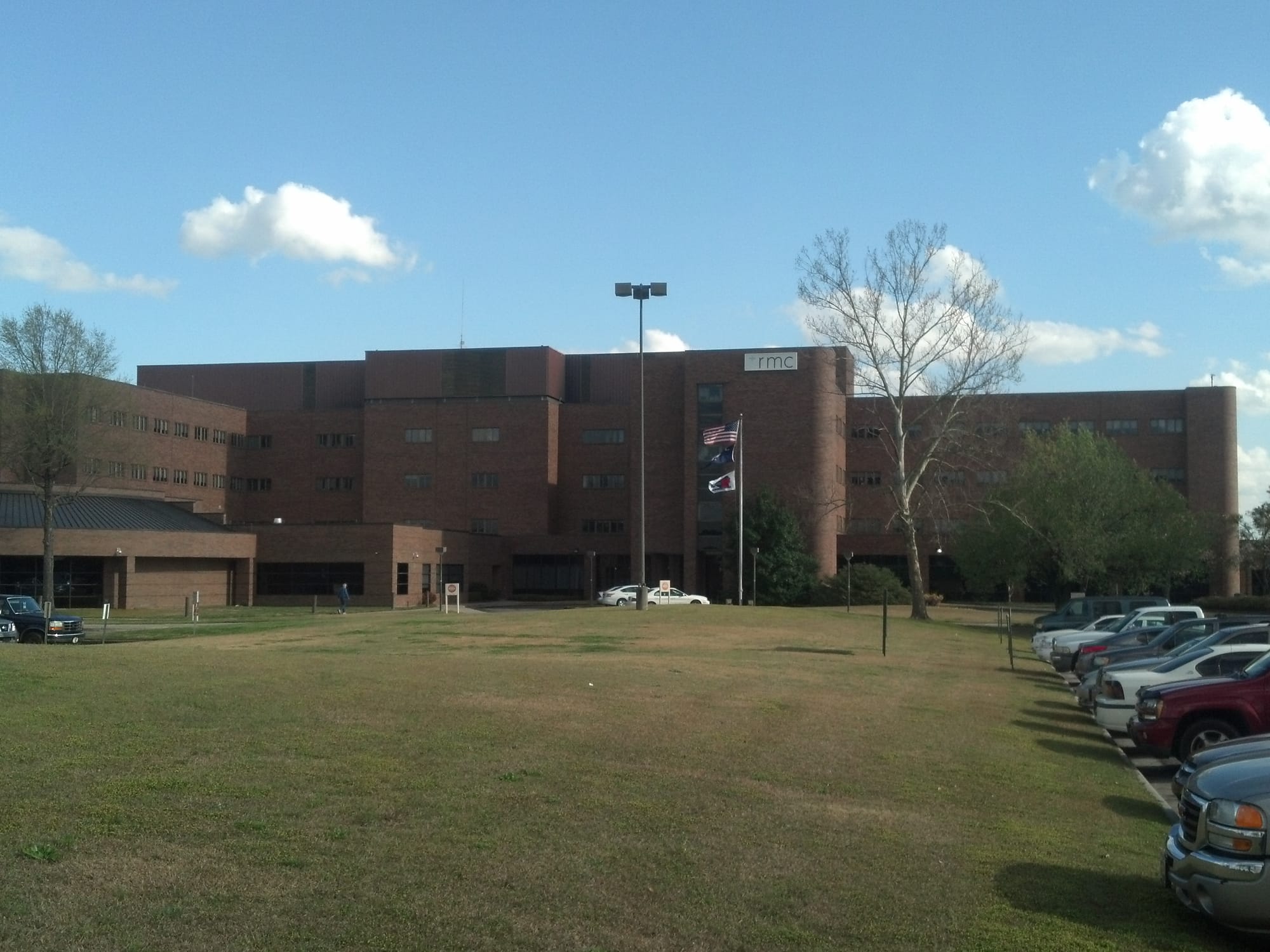 An exterior shot of The Regional Medical Center of Orangeburg and Calhoun Counties in Orangeburg, South Carolina
