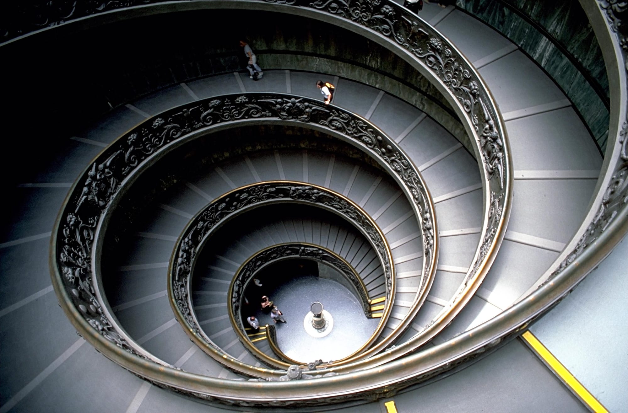 Staircase in Vatican Museum.