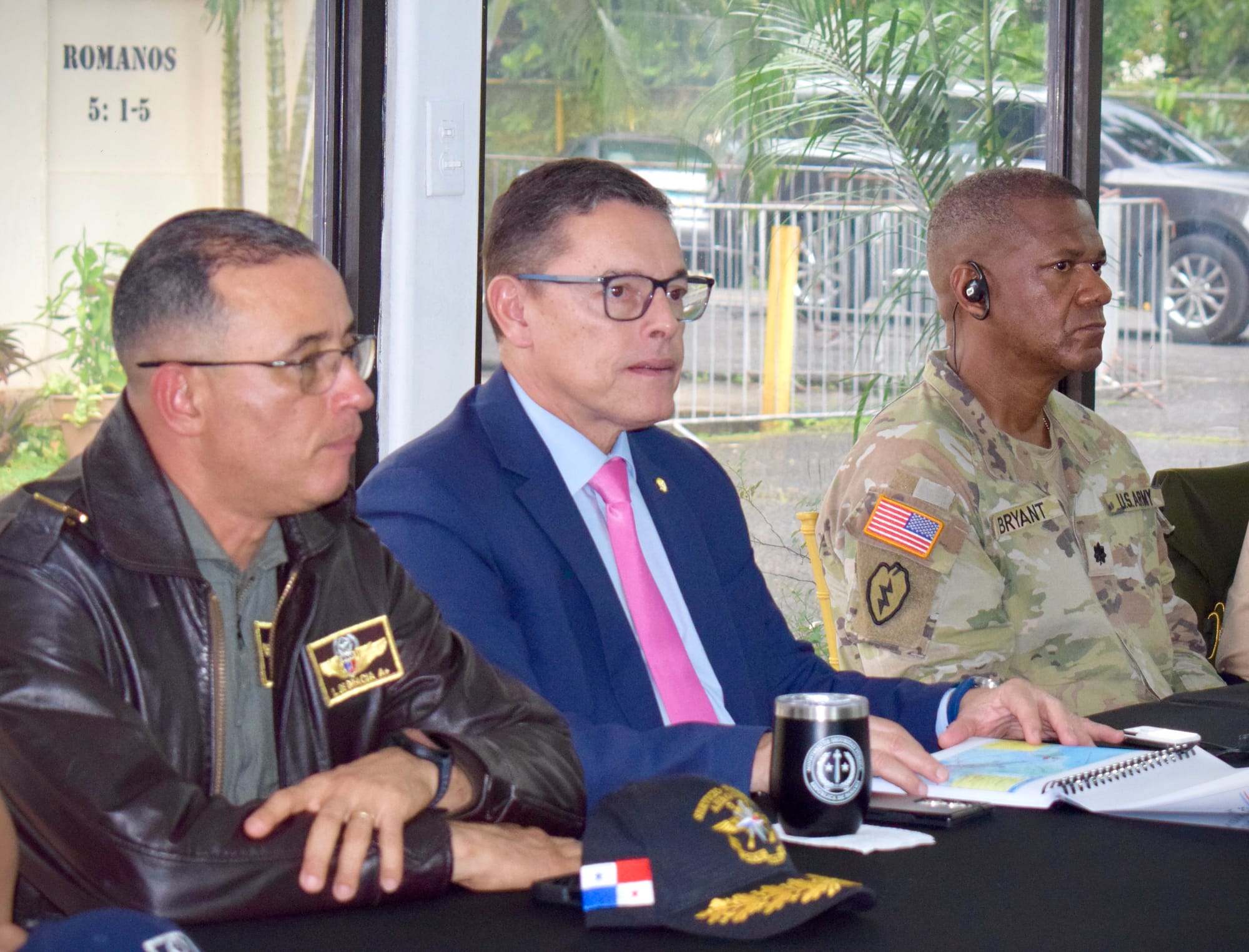 The Panamanian Minister of Public Security, Frank Alexis Abrego (center), attended the Combined Arms Rehearsal presented by various Panamanian Security Forces at the Corozal Este training base outside Panama City, Panama, Fri., Aug. 1, 2025.
Abrego, who served in the Panamanian National Police Force, graduated from WHINSEC in 2006. His connection to the PANAMAX exercise and support elements is closely tied to his own professional career in law enforcement and security forces.

PANAMAX Alpha is an annual bilateral exercise between the Republic of Panama and the United States, organized through U.S. Southern Command (SOUTHCOM). It serves as the preparatory phase for the larger biennial multilateral PANAMAX exercise, which focuses on protecting the Panama Canal and surrounding region. (Photo by U.S. Navy Lt. Cmdr. Amy Forsythe, Naval Special Warfare Public Affairs)