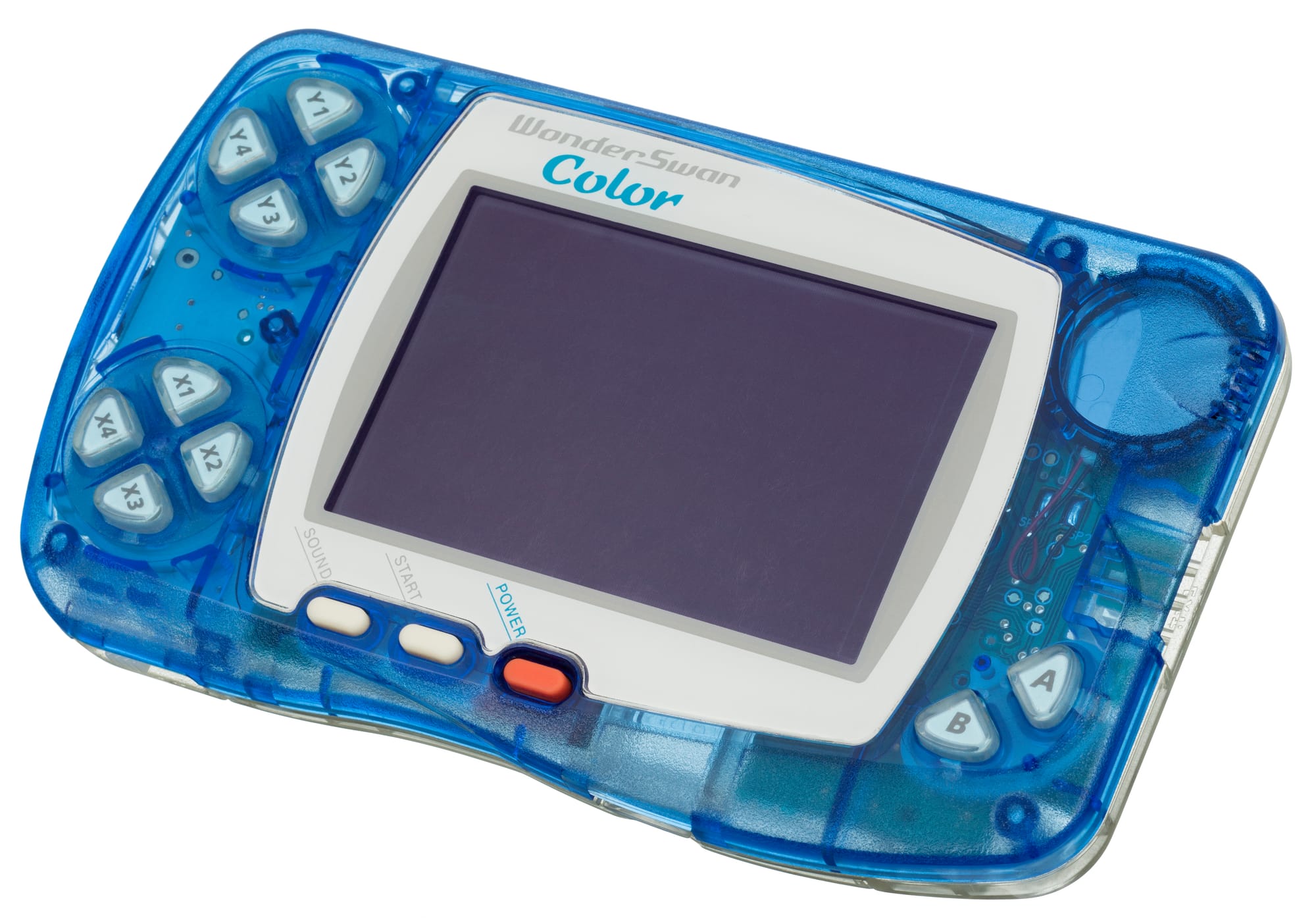 The WonderSwan Color, a Japanese handheld gaming console released in late 2000.  The WonderSwan Color was the follow-up to Bandai's original monochrome WonderSwan that was released the previous year.  The new handheld could now display in color and also had some other minor improvements.  The LCD used for the color screen was a non-backlit FSTN type, which was picked in consideration of cost.  However, this lower-quality screen didn't look as good as the TFT LCD screens featured in rival handhelds the Neo Geo Pocket Color and the Game Boy Color.  Bandai would later release the Swan Crystal, another revision that featured a higher quality TFT LCD screen.